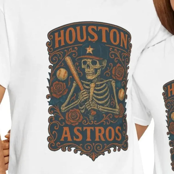 Grateful Dead - Houston Astros Retro Poster Art T-shirt - StealieShop